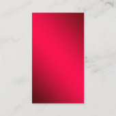 Verticaal rood wit minimalistisch modern visitekaartje (Achterkant)