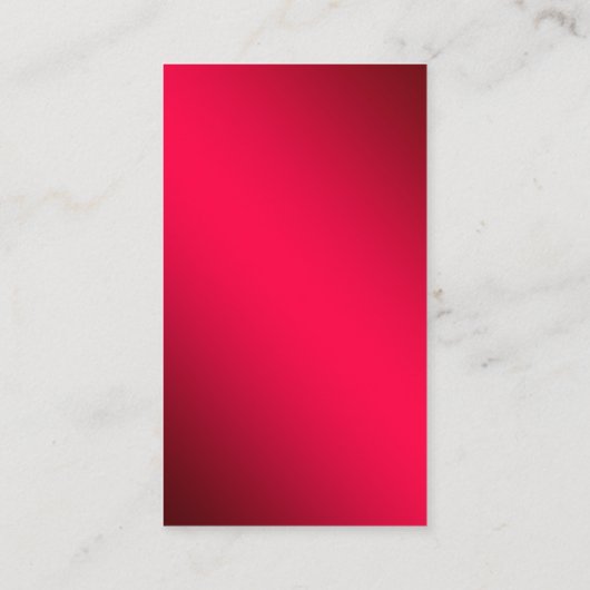 Verticaal rood wit minimalistisch modern visitekaartje (Achterkant)