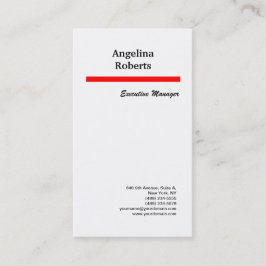 Verticaal rood wit professioneel vlak minimalistis visitekaartje