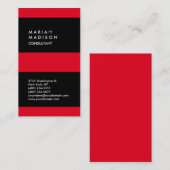 Verticaal rood zwart gestreept rendement visitekaartje (Voorkant / Achterkant)