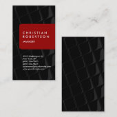 Verticaal rood zwart grijs patroon visitekaartje (Voorkant / Achterkant)