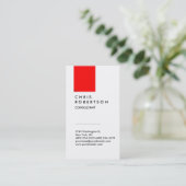 Verticaal rood zwart, wit strepe Visitekaartje (Staand voorkant)