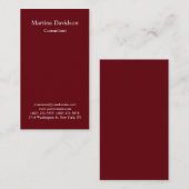 Verticaal rosewood uniek creatief visitekaartje (Voorkant / Achterkant)