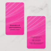 Verticaal roze Paarse Abstracte, moderne stijlpagi Visitekaartje (Voorkant / Achterkant)