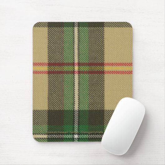 Verticaal Saskatchewan Tartan Mousepad Muismat (Met muis)