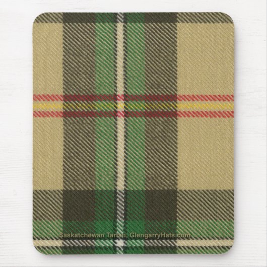 Verticaal Saskatchewan Tartan Mousepad Muismat (Voorkant)