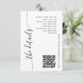 Verticaal Script Bruiloft Details Behuizing Kaart (Staand voorkant)