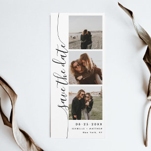 Verticaal Script Fotostrip Bruiloft Save The Date