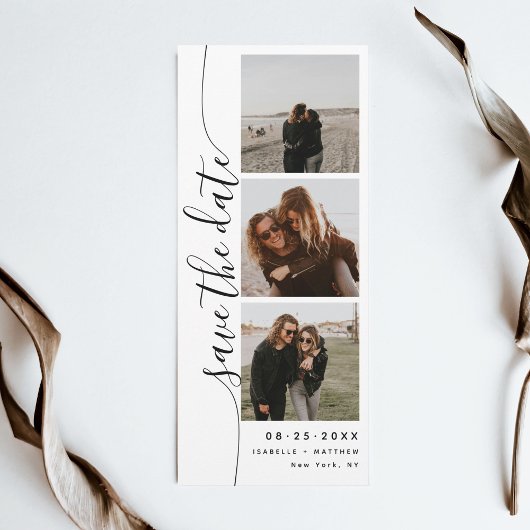 Verticaal Script Fotostrip Bruiloft Save The Date