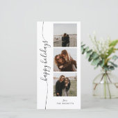 Verticaal script Fotostrip Feestdagenkaart (Staand voorkant)