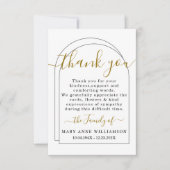 Verticaal script Minimale begrafenis Hartelijk dan Bedankkaart (Voorkant)