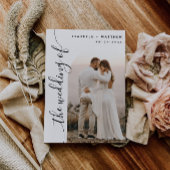 Verticaal Script Photo Arch Bruiloft Kaart