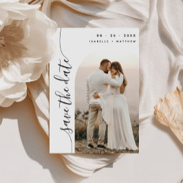 Verticaal Script Photo Arch Bruiloft Save The Date