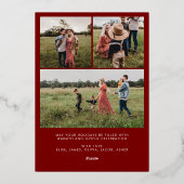 Verticaal script Photo Arch Folie Feestdagenkaart (Achterkant)