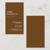 Verticaal Sepia Brown Attractive Visitekaartje (Voorkant / Achterkant)