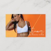 Verticaal Sinaasappel | Personal Trainer QR Code F Visitekaartje (Voorkant)