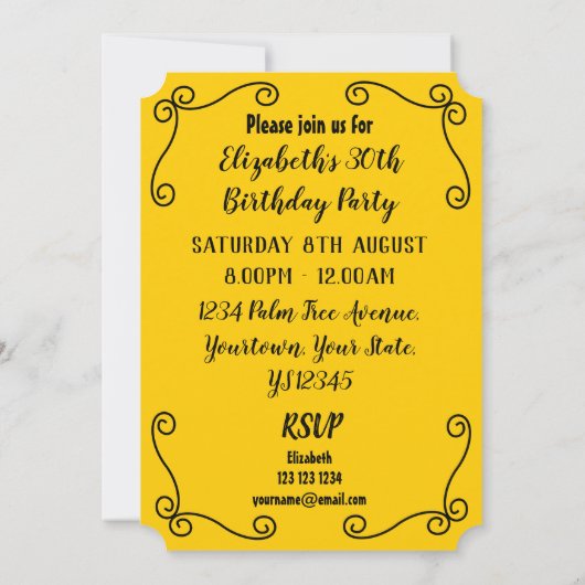 Verticaal Spaans Roos Hoek Kaart (Achterkant)