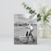 Verticaal sparen de Datum Aangepaste Foto Briefkaa Aankondigingskaart (Staand voorkant)