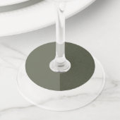 Verticaal Split Moss Groene Wijn Labels – (Dichtbij)