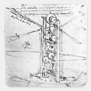 Verticaal staande vogelvleugelvleugelvleugelvliegt vierkante sticker