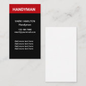 Verticaal standaard handymanVisitekaartjes Visitekaartje (Voorkant / Achterkant)