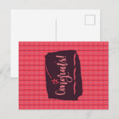 Verticaal sterk ingesloten Ornamenten roze patroon Briefkaart (Voorkant / Achterkant)