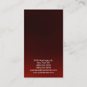 Verticaal stijlvol, donkerrood consultant Visiteka Visitekaartje (Achterkant)