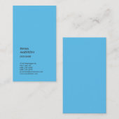 Verticaal stijlvol, professioneel minimalistisch b visitekaartje (Voorkant / Achterkant)