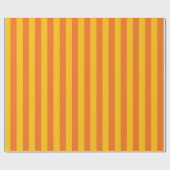 Verticaal streeppatroon in Sinaasappel en geel Cadeaupapier (Vlak)