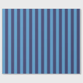 Verticaal streeppatroon in vet blauw cadeaupapier (Vlak)