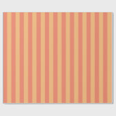 Verticaal streeppatroon in zalm en abrikoos cadeaupapier (Vlak)