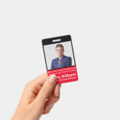 Verticaal symbool: rood, wit, zwart badge (Handheld)