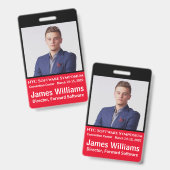 Verticaal symbool: rood, wit, zwart badge (Voor- en achterkant)