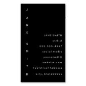 Verticaal tekstontwerp magnetisch visitekaartje (Voorkant Verticaal)