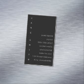 Verticaal tekstontwerp magnetisch visitekaartje (Voorbeeld)