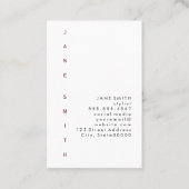 Verticaal tekstontwerp visitekaartje (Voorkant)