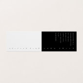 Verticaal tekstontwerp visitekaartje (Buitenkant ongevouwen)