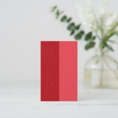 Verticaal Tomaat-Rood Split Visitekaartje (Custom) (Staand voorkant)