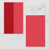 Verticaal Tomaat-Rood Split Visitekaartje (Custom) (Voorkant / Achterkant)