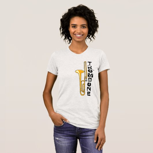 Verticaal trombone t-shirt (Voorkant volledig)