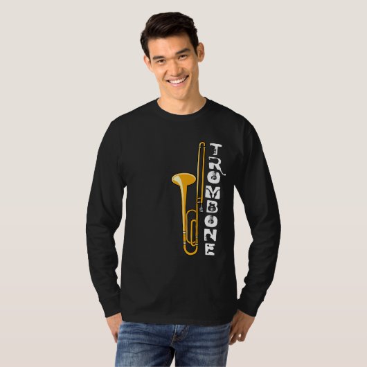 Verticaal trombone t-shirt (Voorkant volledig)
