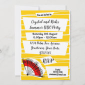 Verticaal uitnodiging Spaanse Fan Party (Achterkant)