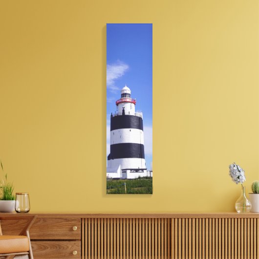 Verticaal Uitzicht van de vuurtoren van de haak Canvas Afdruk (Insitu (Woonkamer))