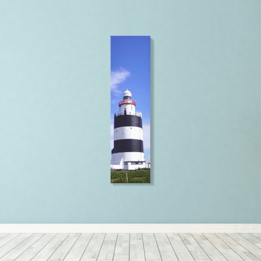 Verticaal Uitzicht van de vuurtoren van de haak Canvas Afdruk (Insitu (Houten vloer))