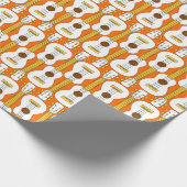 Verticaal Ukulele Patroon Cadeaupapier (Hoek)