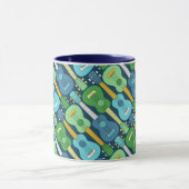 Verticaal Ukulele Patroon Mok (Midden)