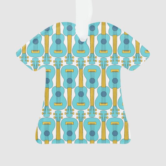 Verticaal Ukulele Patroon Ornament (voorkant)