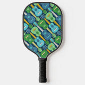 Verticaal Ukulele Patroon Pickleball Paddle (Voorkant)
