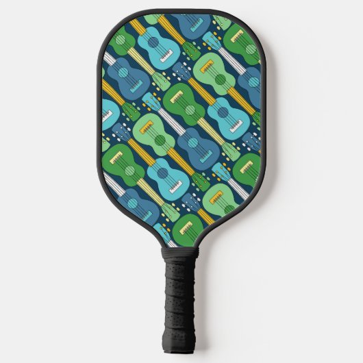 Verticaal Ukulele Patroon Pickleball Paddle (Achterkant)