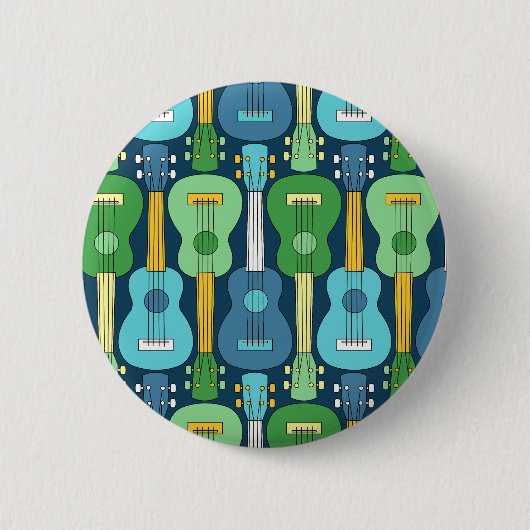 Verticaal Ukulele Patroon Ronde Button 5,7 Cm (Voorkant)